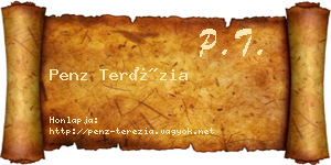 Penz Terézia névjegykártya